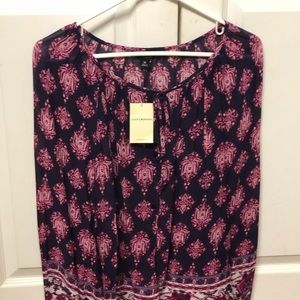 Boho top by lucky brand NWT